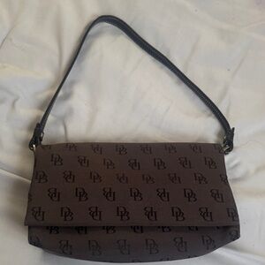 Dooney & Bourke Black and Brown Shoulder Bag
